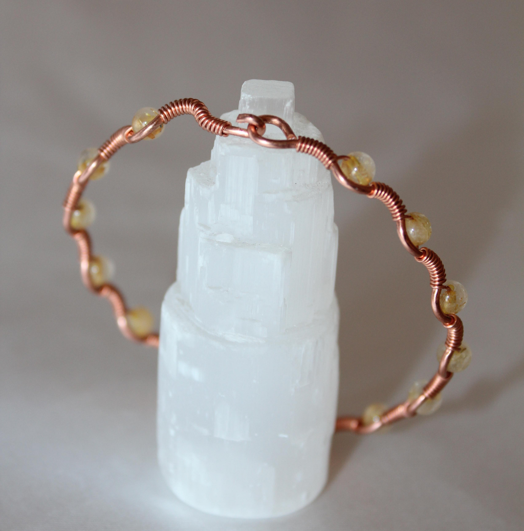 Dalga Model Sarı Rutil Kuvars Oval Kesim