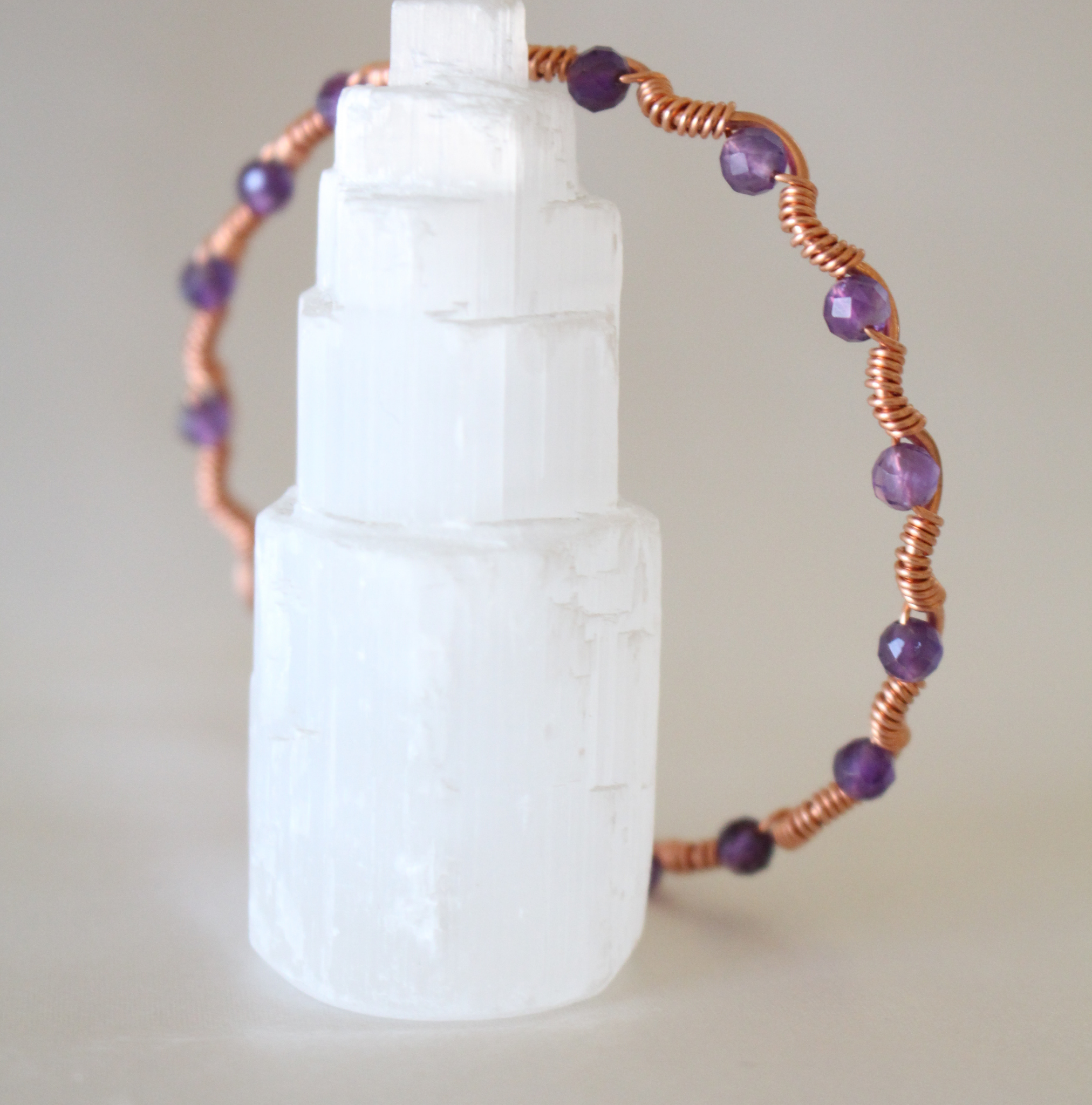 Dalga Model Ametist Faset Kesim