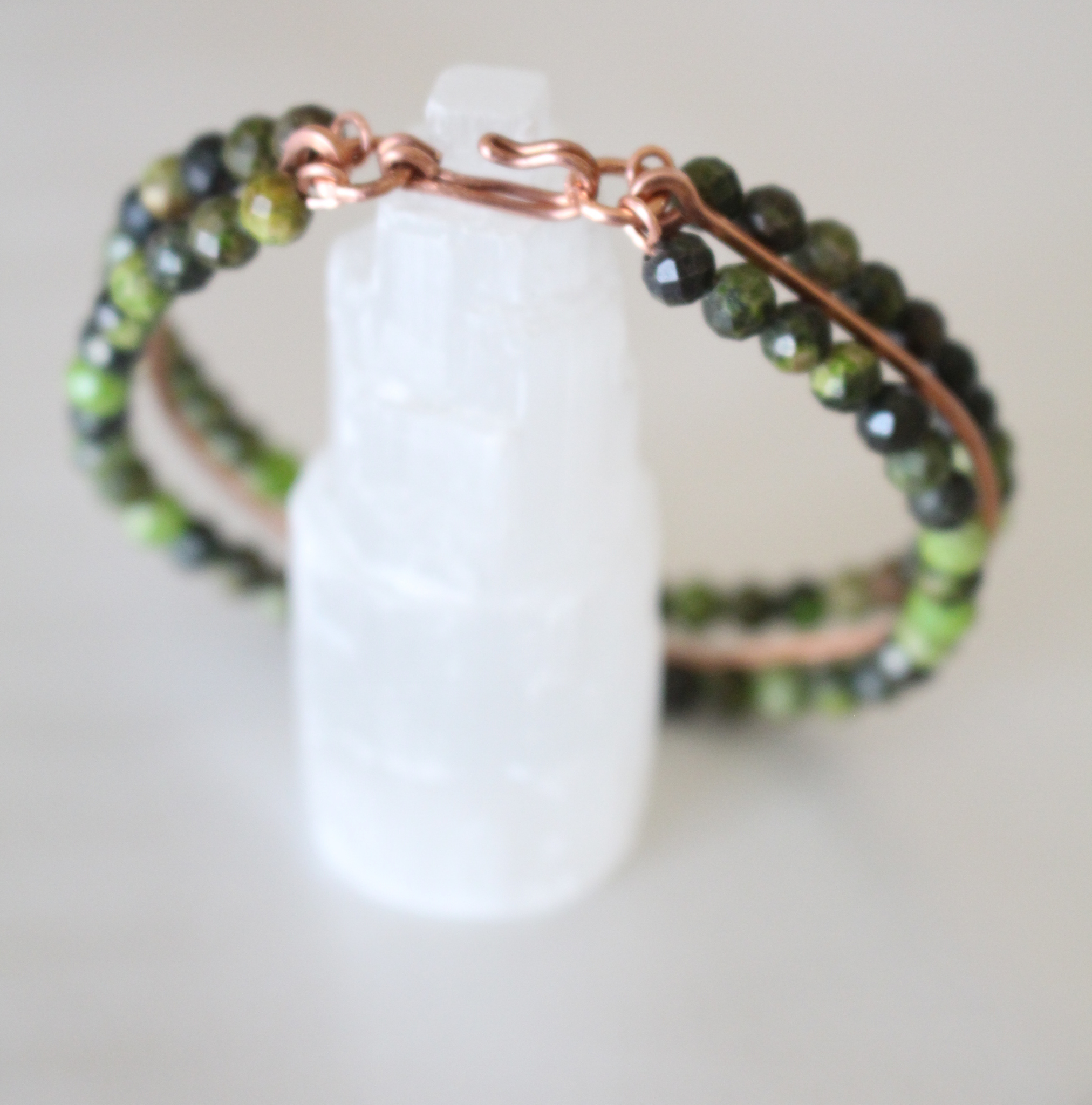 İkili Model Yeşim Taşı Telli Faset Kesim