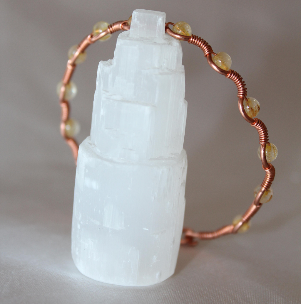 Dalga Model Sarı Rutil Kuvars Oval Kesim