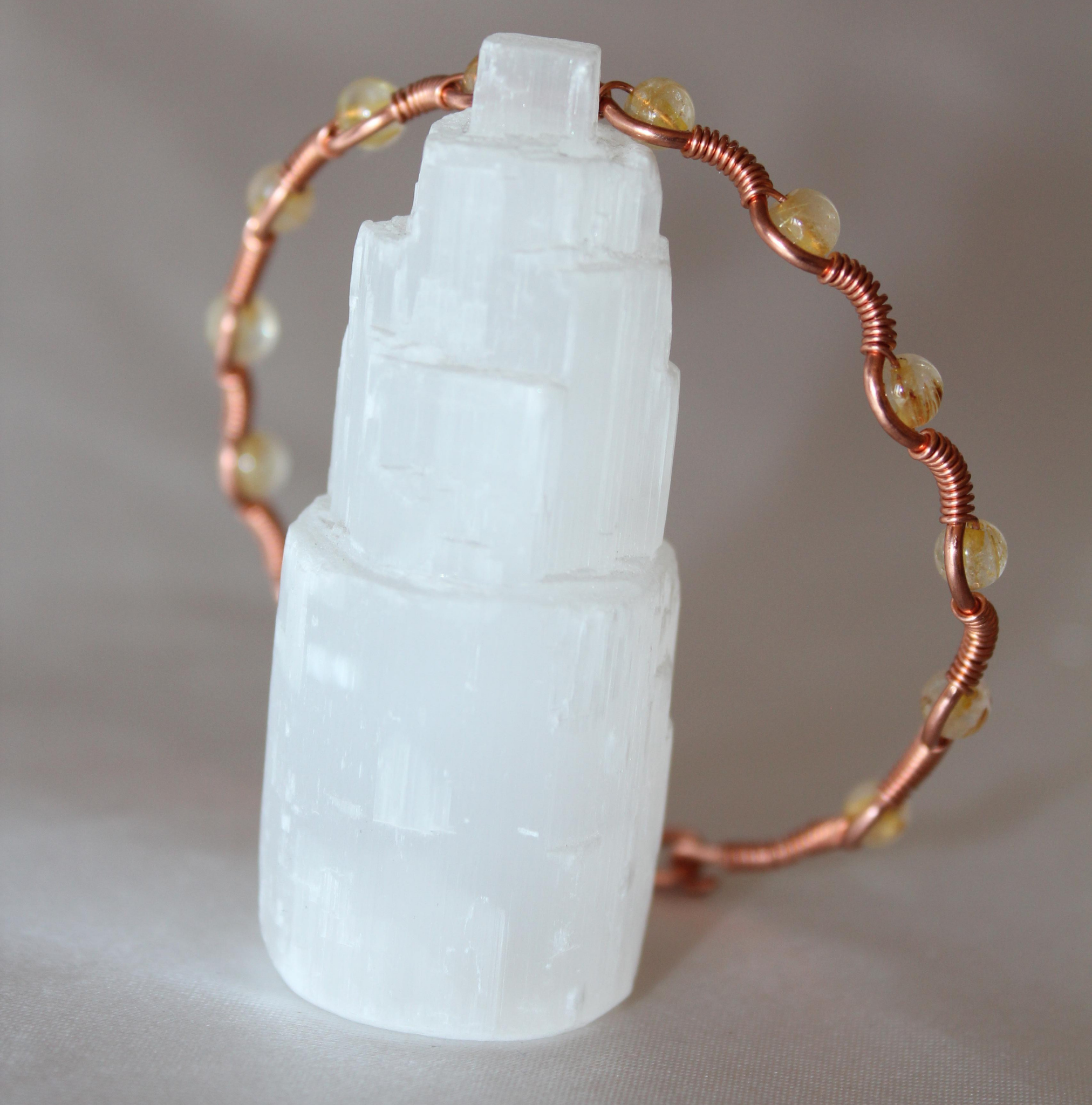 Dalga Model Sarı Rutil Kuvars Oval Kesim