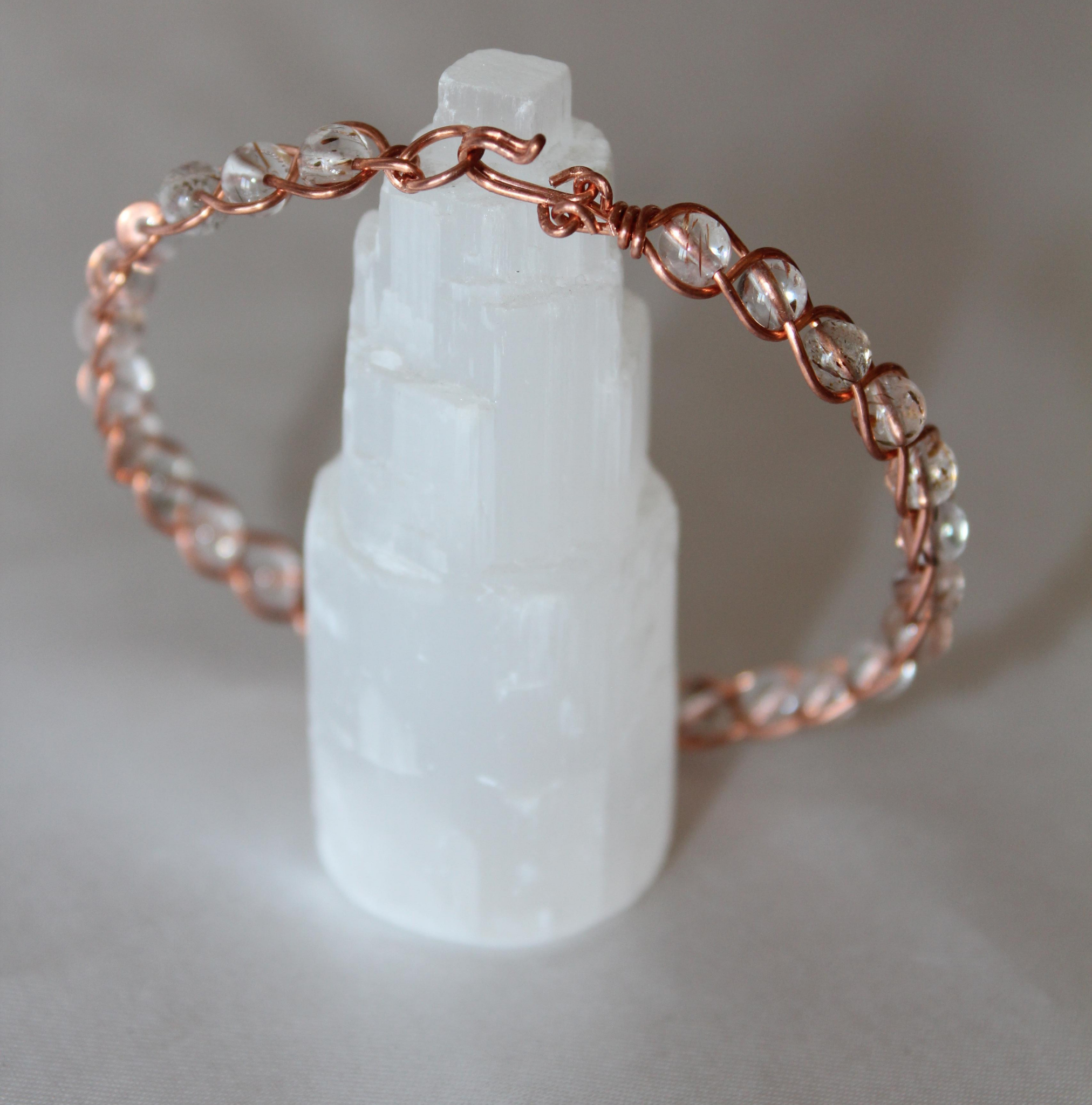 Örgü Model Bakır Rutil Kuvars Oval Kesim