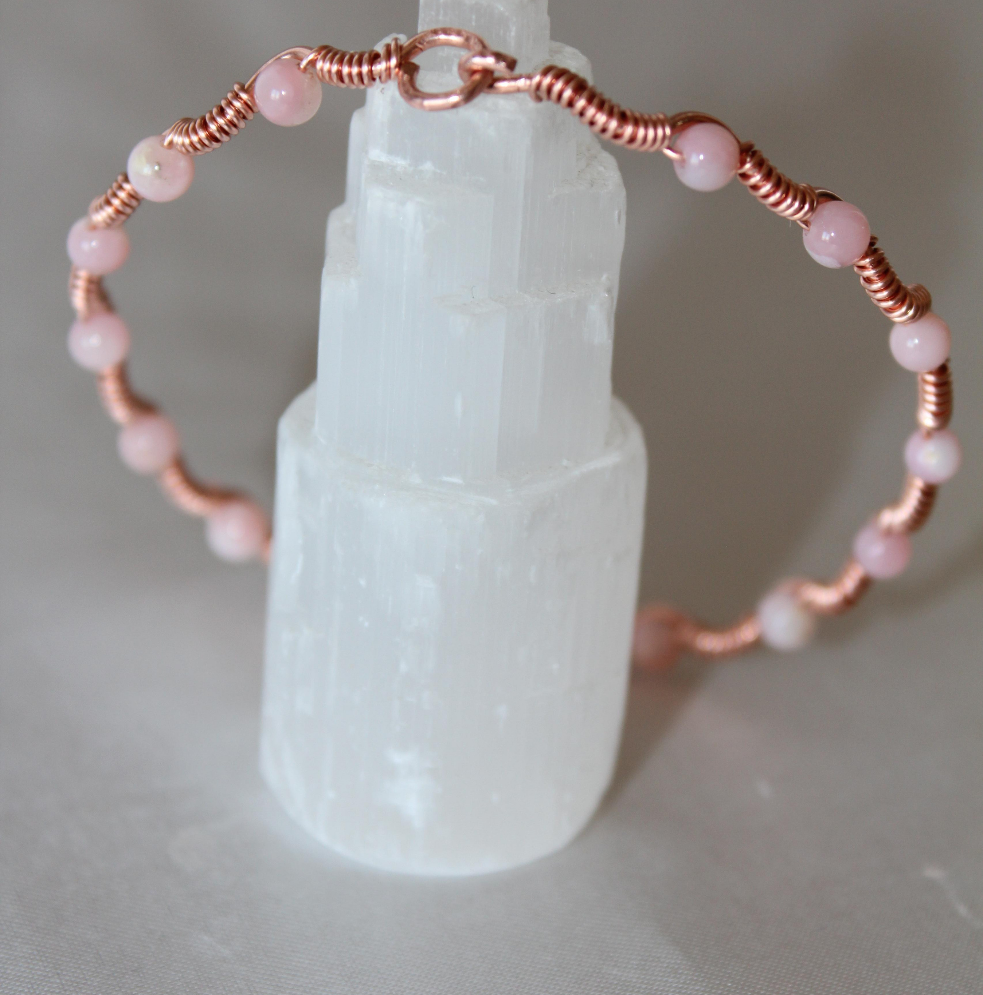 Dalga Model Pembe Opal Oval Kesim