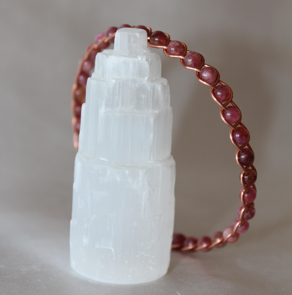 Örgü Model Pembe Turmalin Oval Kesim