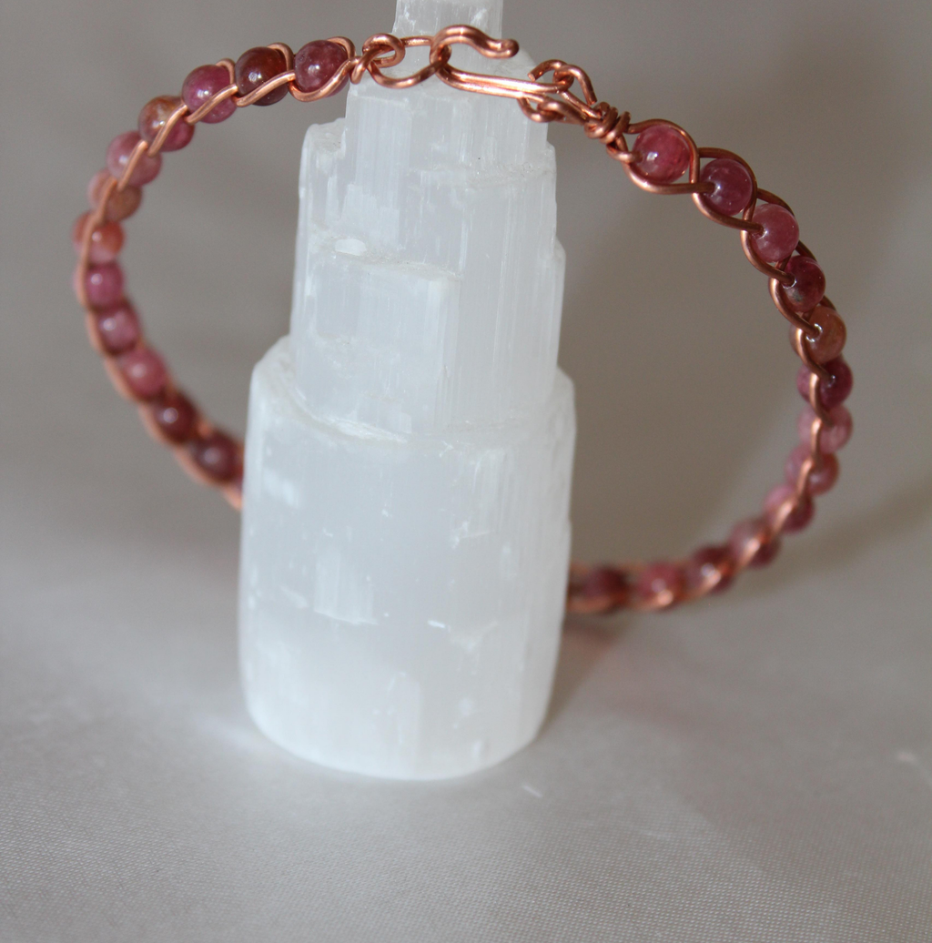 Örgü Model Pembe Turmalin Oval Kesim