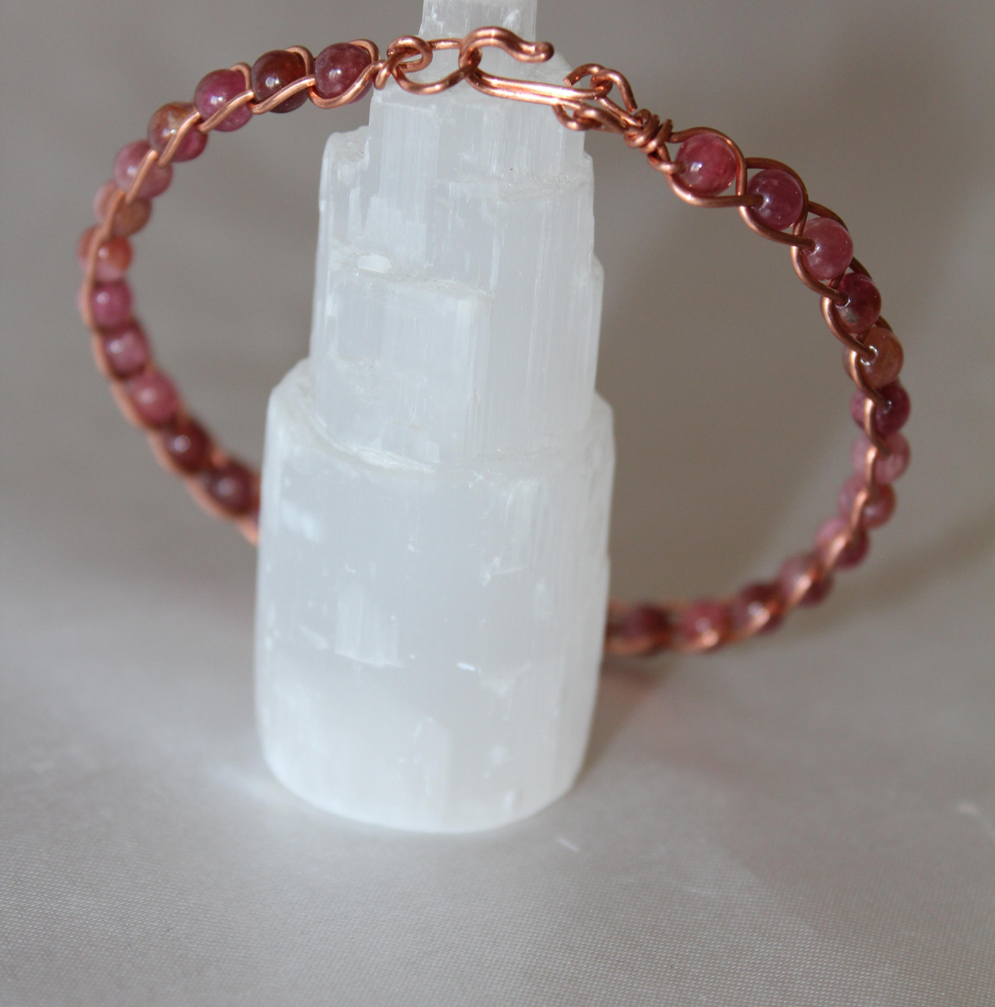 Örgü Model Pembe Turmalin Oval Kesim