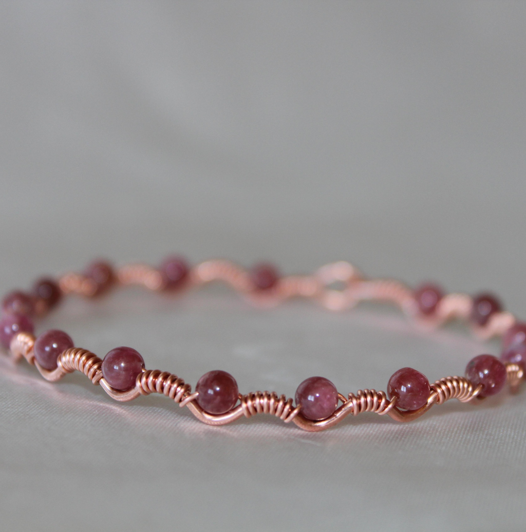 Dalga Model Pembe Turmalin Oval Kesim