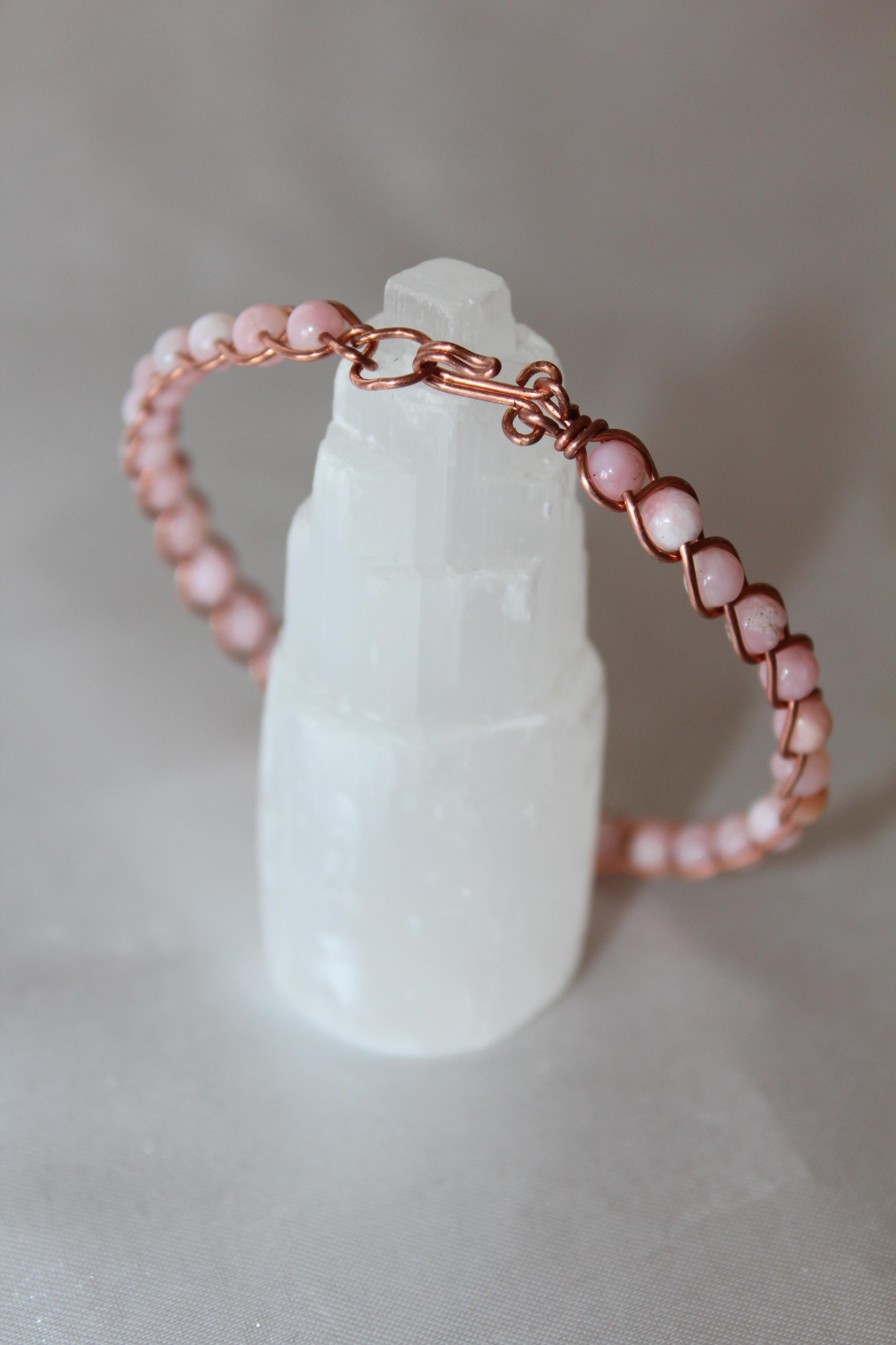 Örgü Model Pembe Opal Oval Kesim