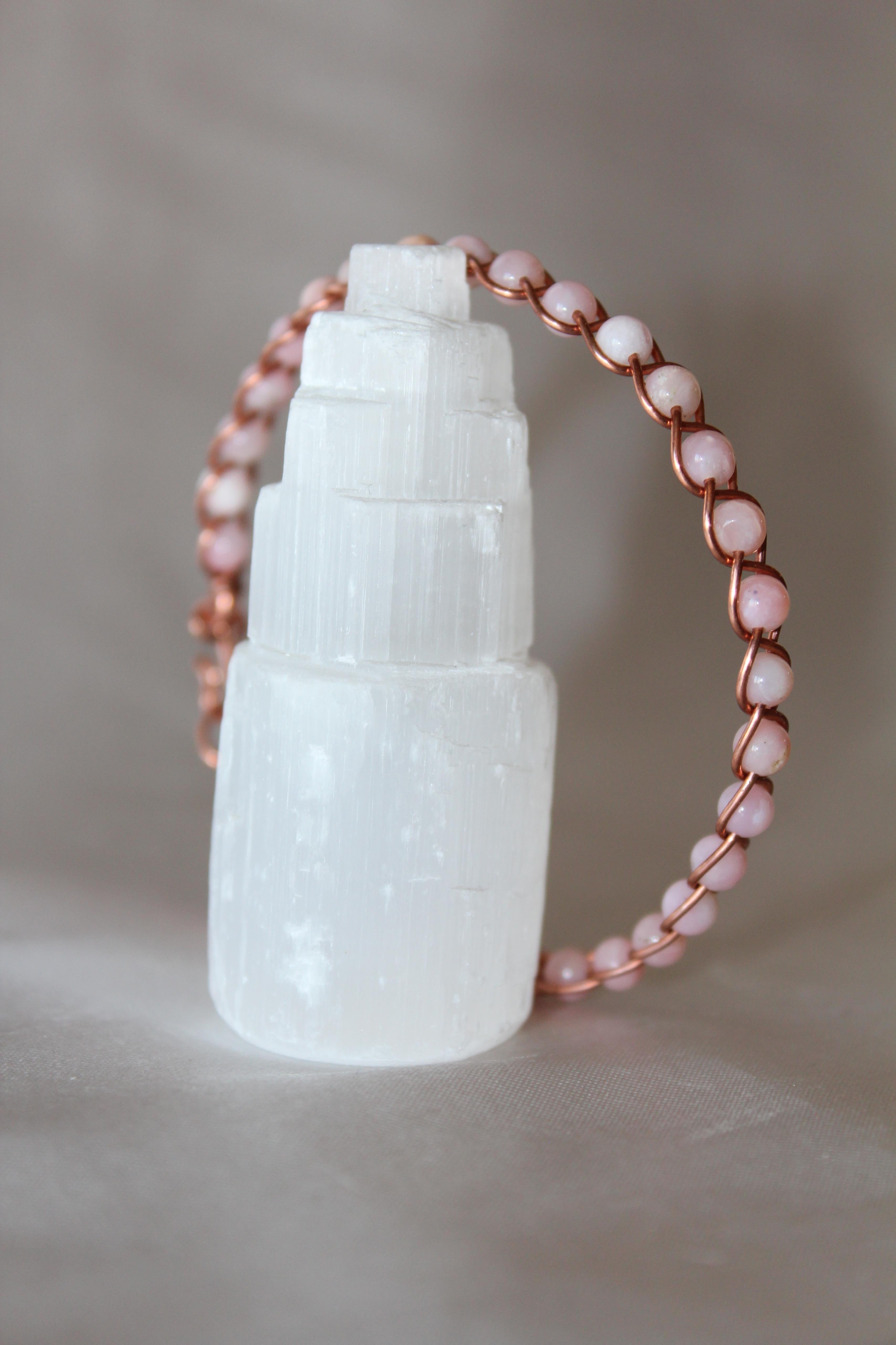 Örgü Model Pembe Opal Oval Kesim