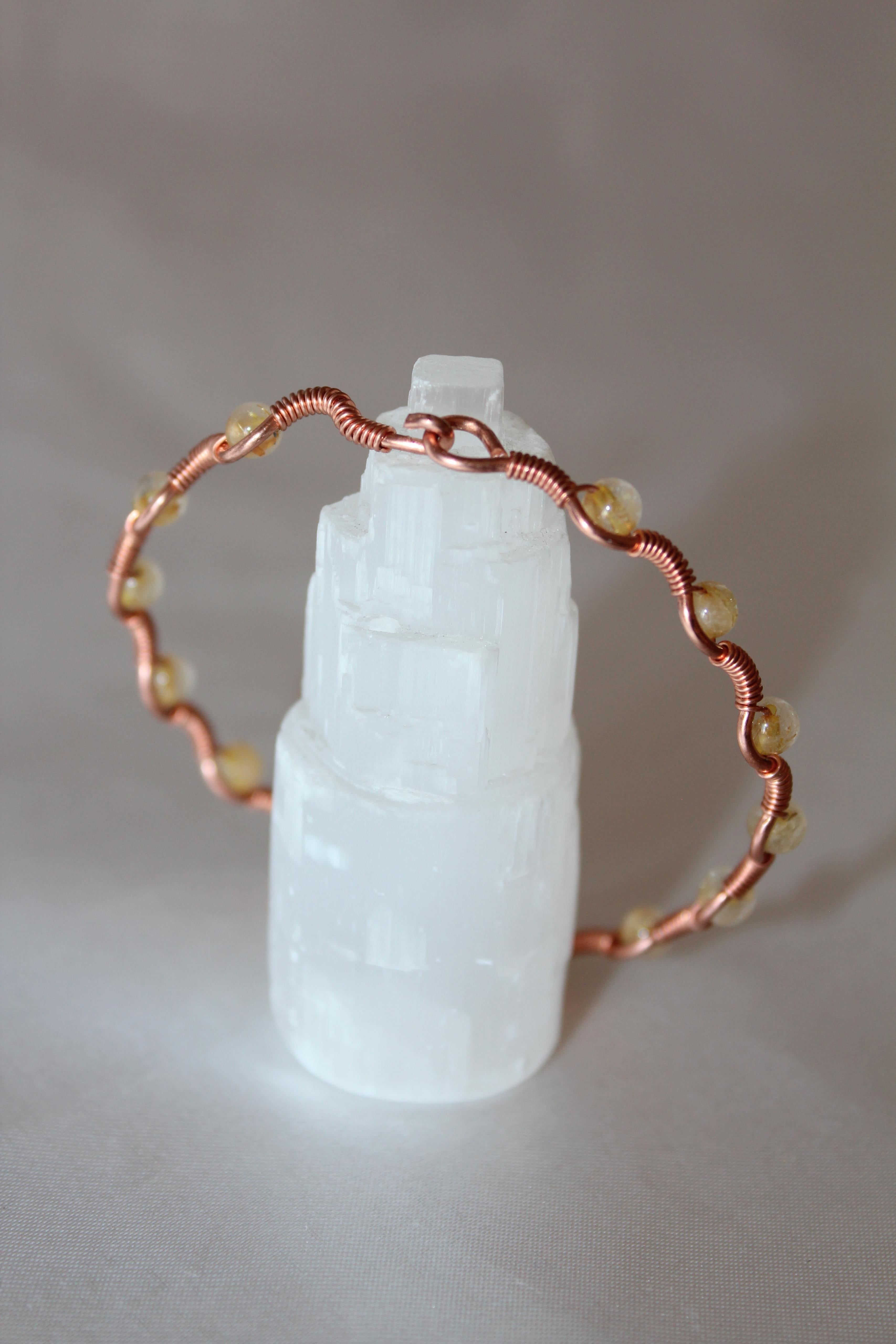 Dalga Model Sarı Rutil Kuvars Oval Kesim