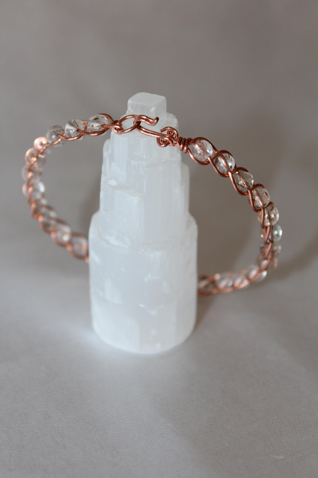 Örgü Model Bakır Rutil Kuvars Oval Kesim