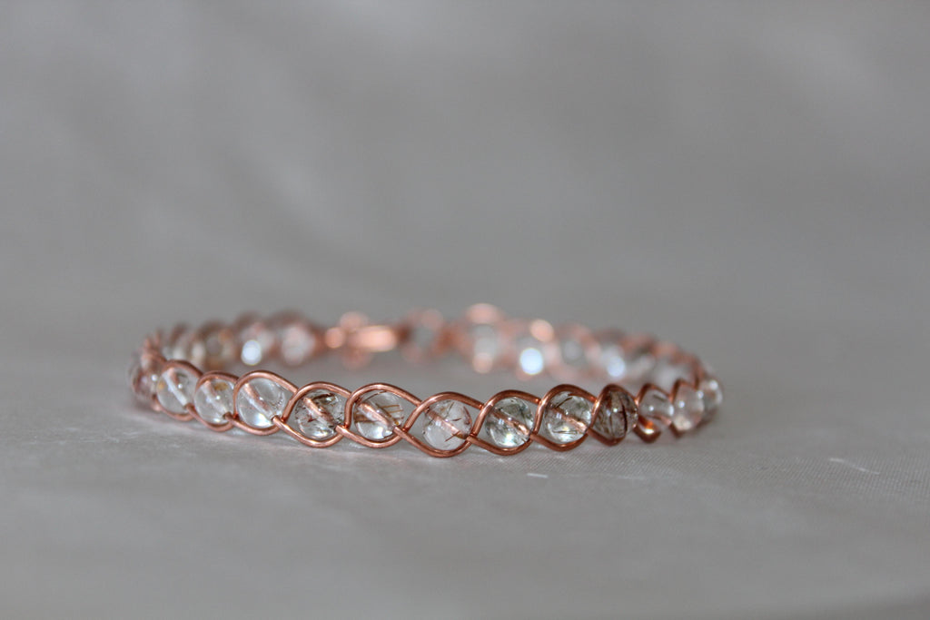 Örgü Model Bakır Rutil Kuvars Oval Kesim