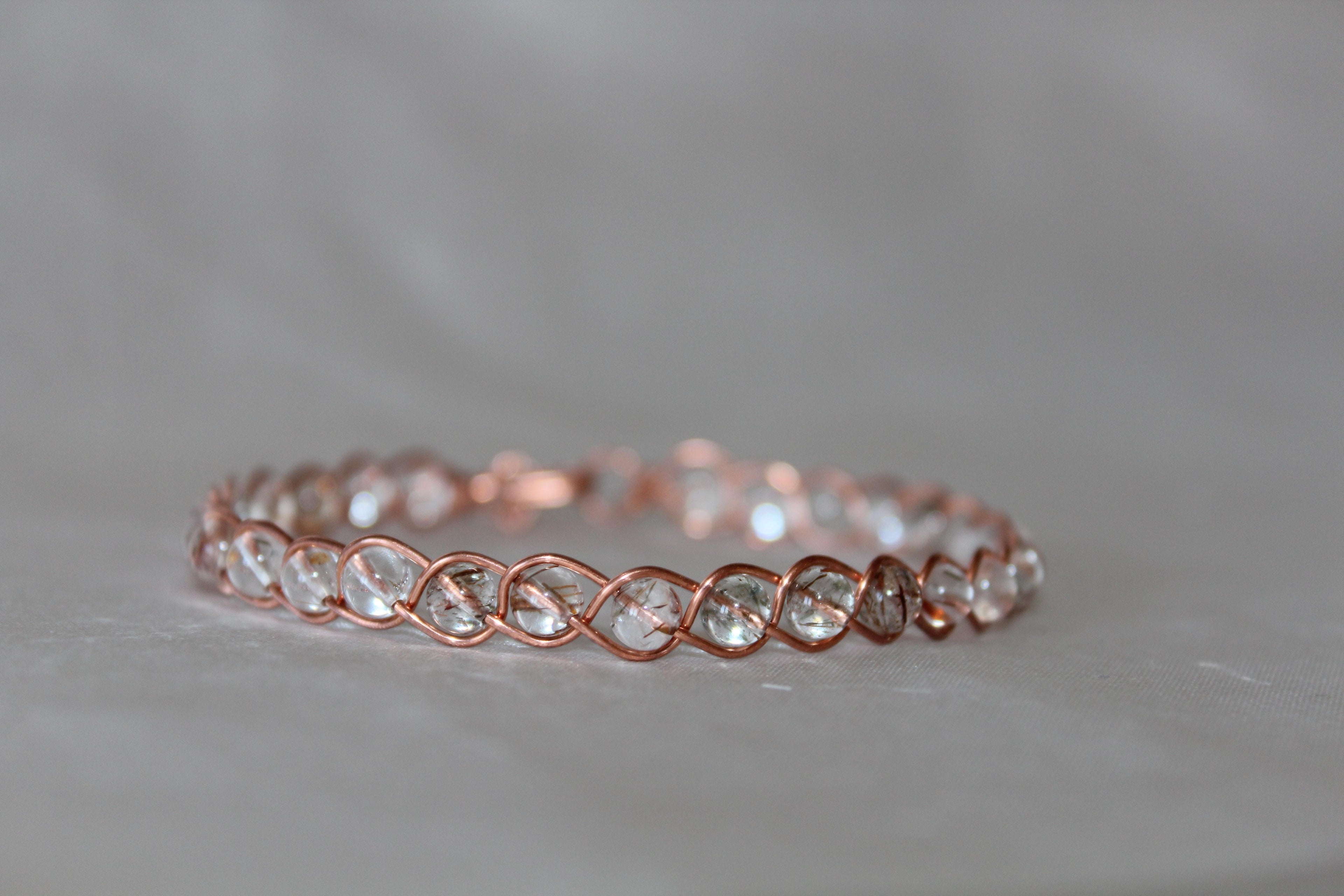 Örgü Model Bakır Rutil Kuvars Oval Kesim