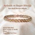Örgü Model Sarı Rutil Kuvars Oval Bilezik