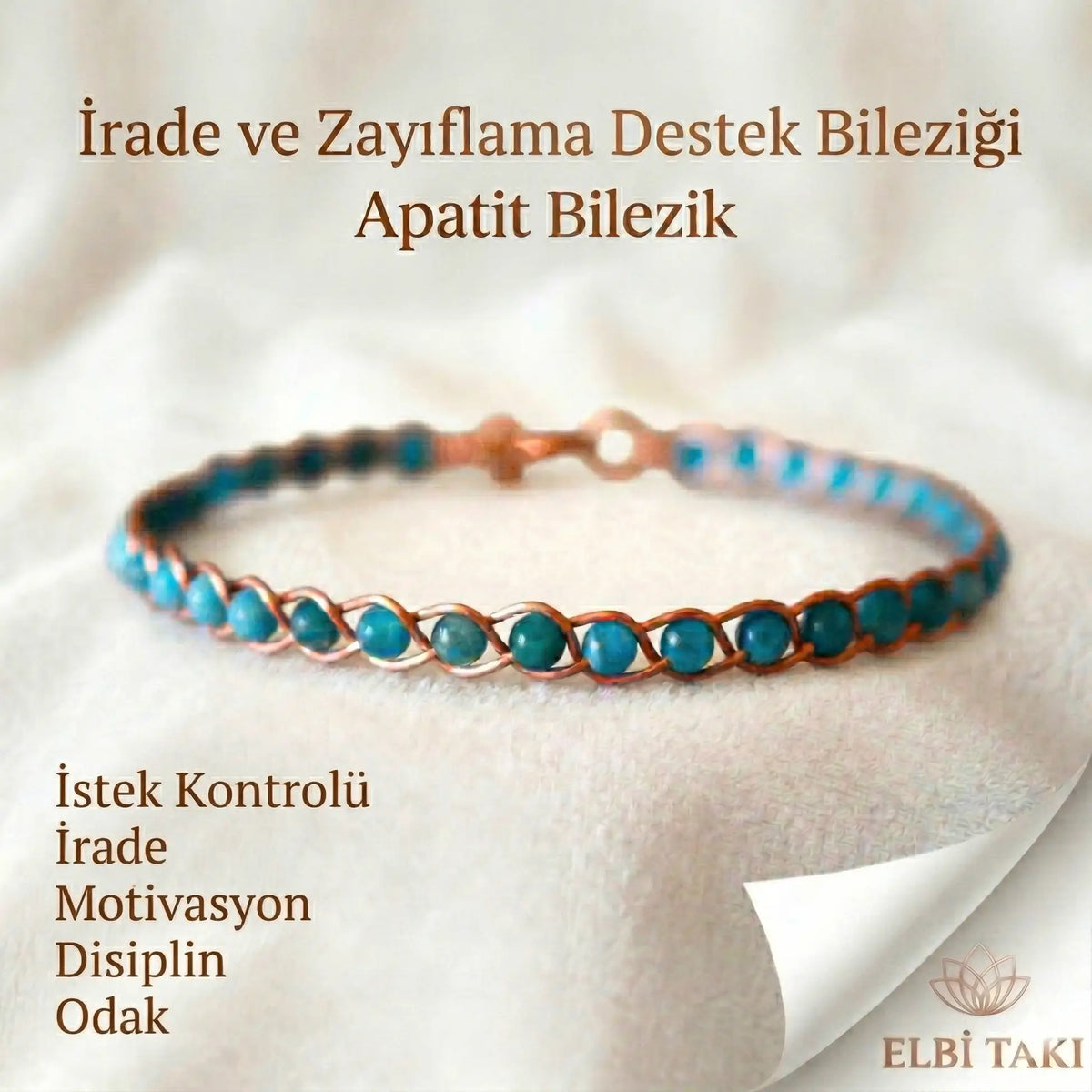 Örgü Model Apatit Oval Bilezik