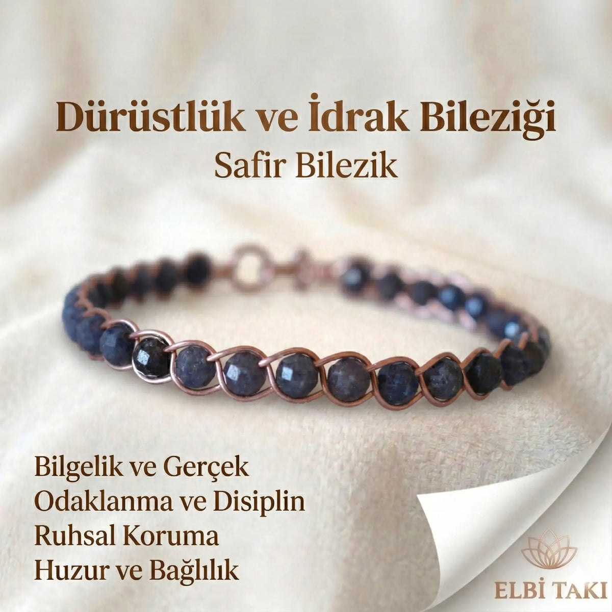 Örgü Model Safir Bilezik