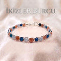 ♊ 925 Ayar Gümüş İkizler Burcu Doğaltaş Bilezik