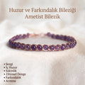 Örgü Model Ametist Oval Bilezik