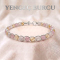 ♋ 925 Ayar Gümüş Yengeç Burcu Doğaltaş Bilezik