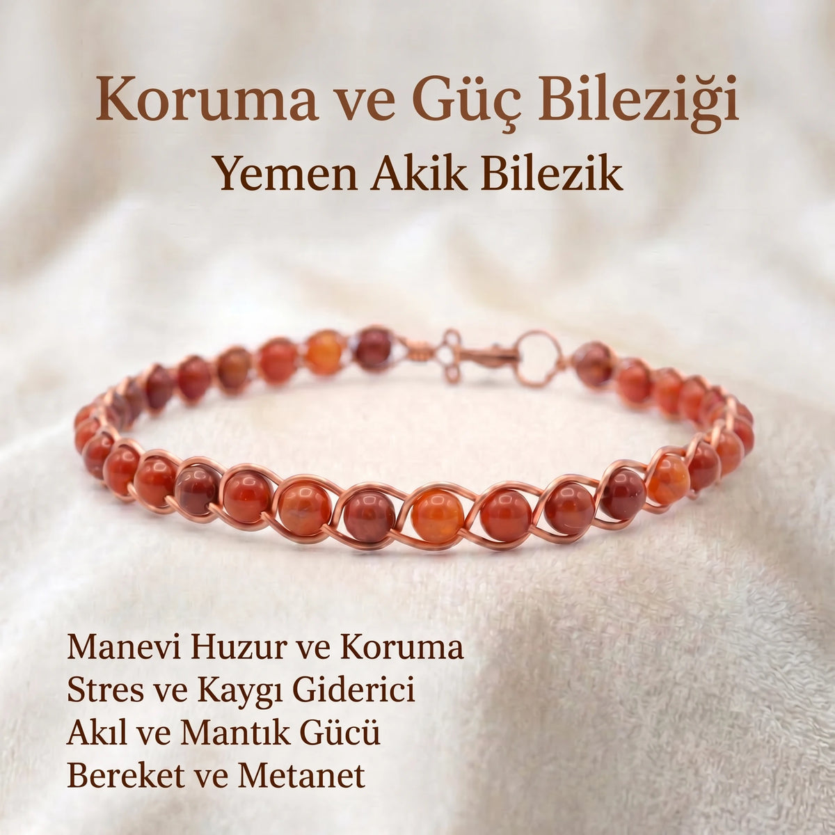 Örgü Model Yemen Akik Bilezik