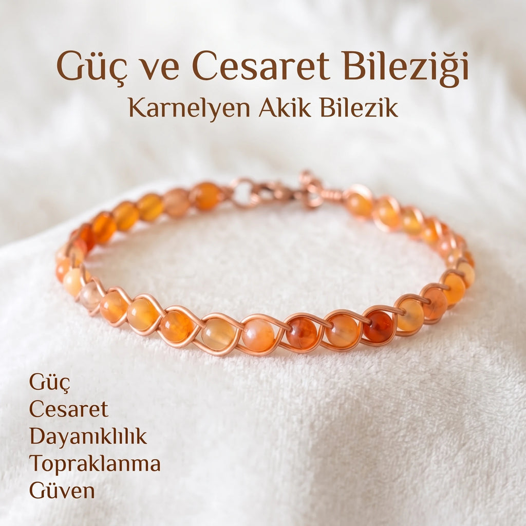 Örgü Model Akik Oval Bilezik