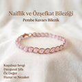 Örgü Model Pembe Kuvars Bilezik