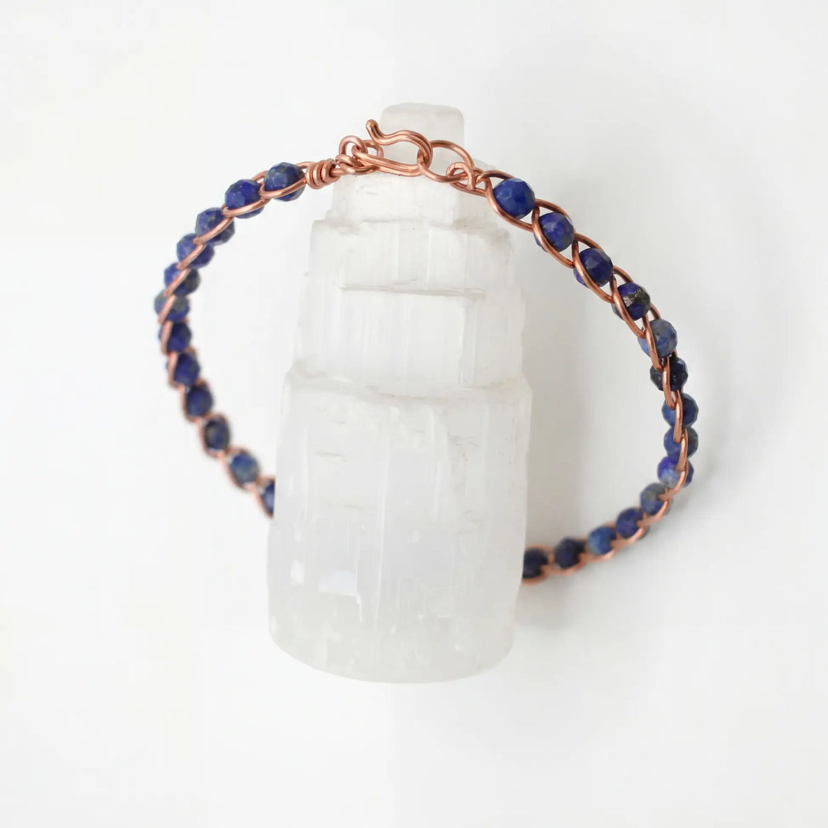 Örgü Model Lapis Lazuli Faset Kesim Bilezik
