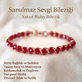 Örgü Model Yakut Ruby Faset Bilezik
