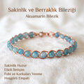 Örgü Model Akuamarin Oval Bilezik