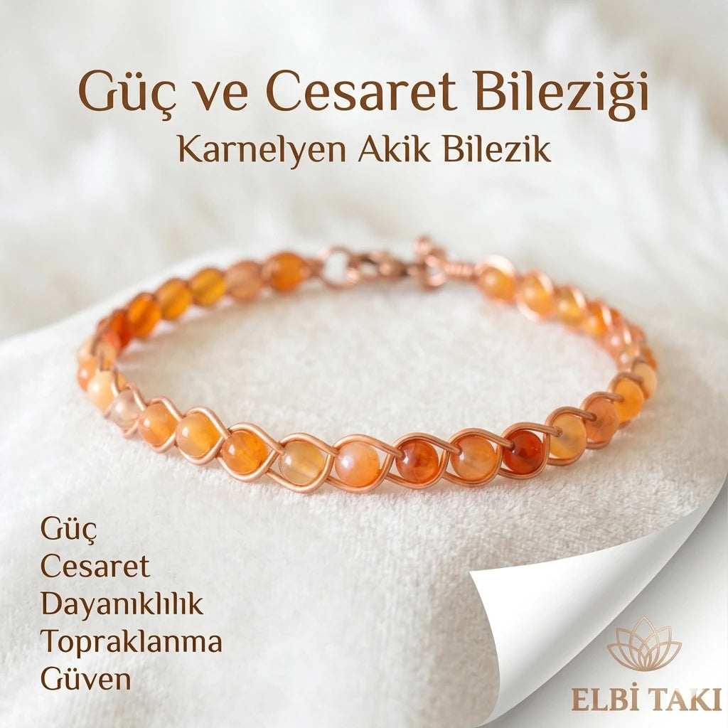 Örgü Model Akik Oval Bilezik
