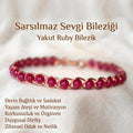 Örgü Model Yakut Ruby Oval Bilezik