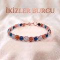 ♊ Saf Bakır İkizler Burcu Doğaltaş Bilezik