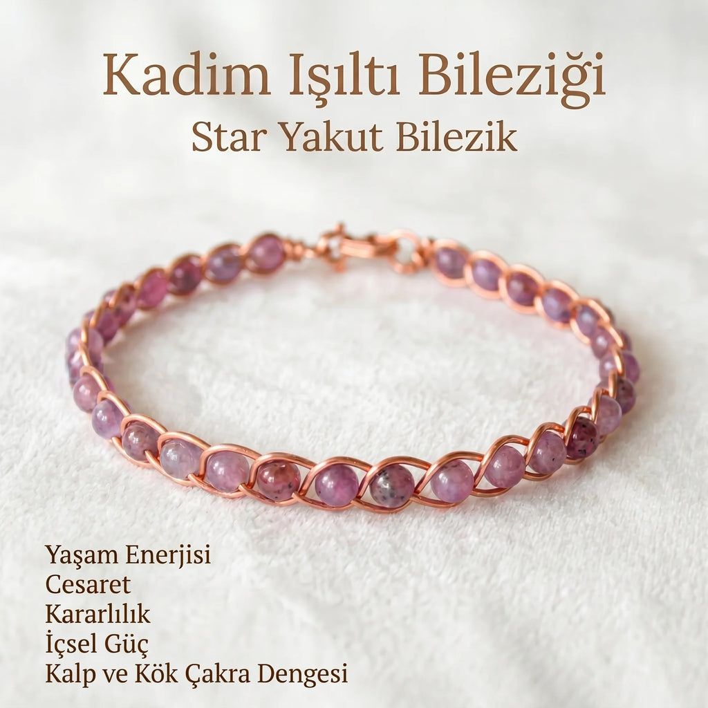 Örgü Model Star Yakut Oval Bilezik