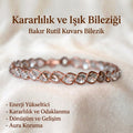 Örgü Model Bakır Rutil Kuvars Oval Bilezik