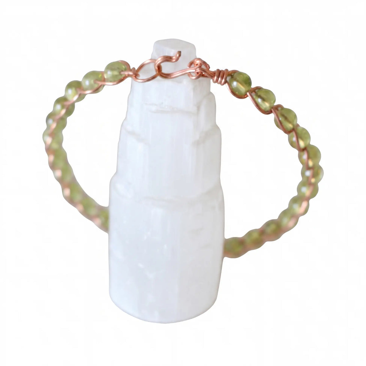 Örgü Model Zebercet (Peridot) Bilezik