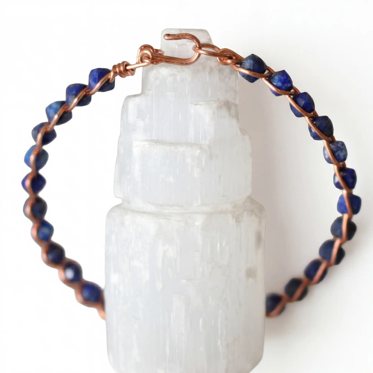 Örgü Model Lapis Lazuli Küp Kesim Bilezik