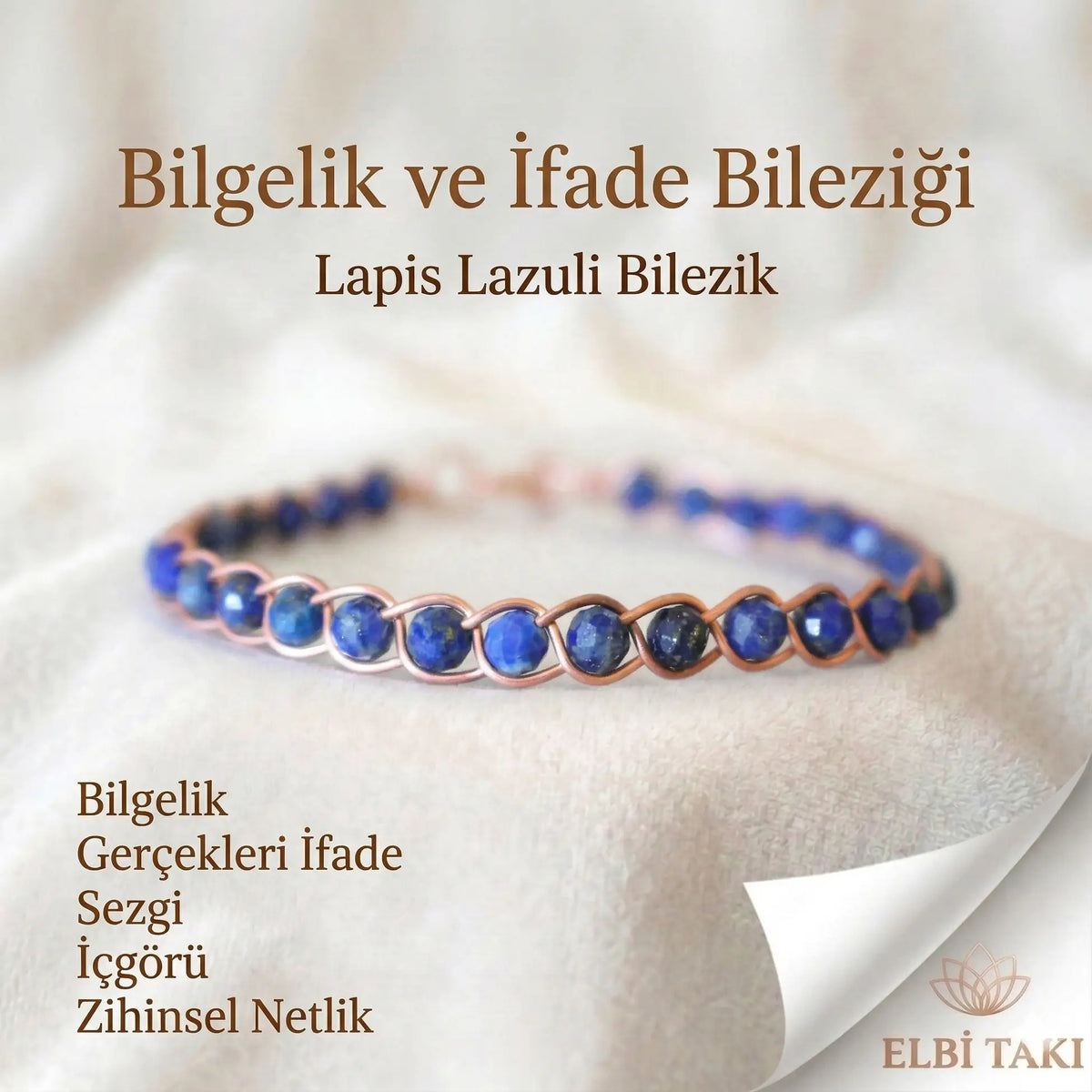 Örgü Model Lapis Lazuli Faset Kesim Bilezik