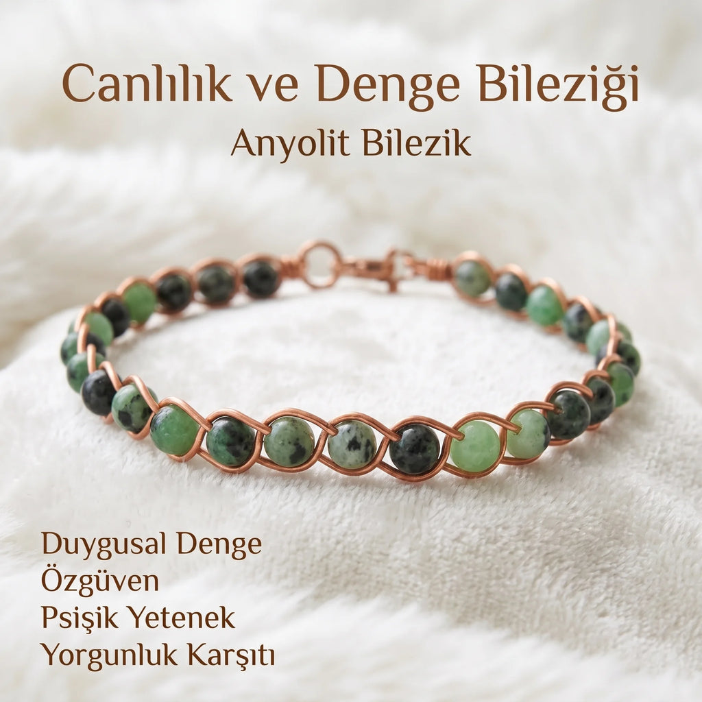 Örgü Model Anyolit Oval Bilezik