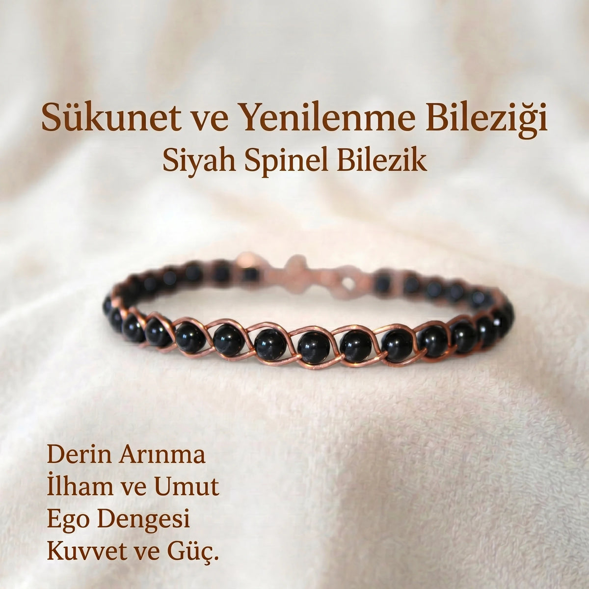 Örgü Model Spinel Oval Bilezik