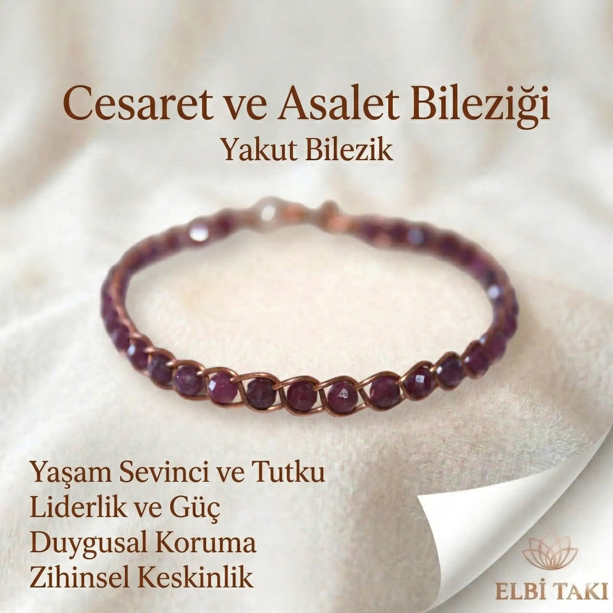 Örgü Model Yakut faset Bilezik