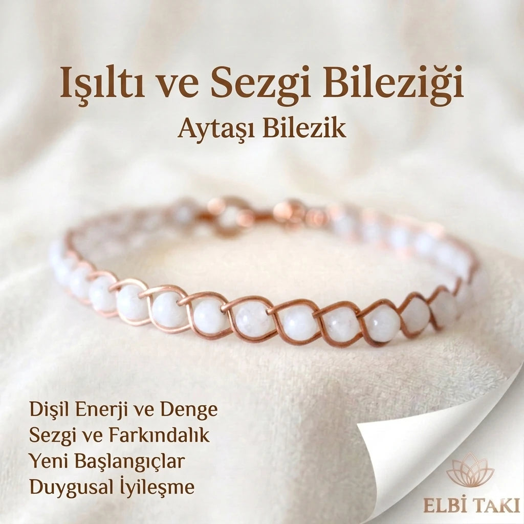 Örgü Model Aytaşı Oval Bilezik