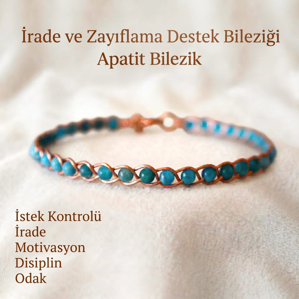 Örgü Model Apatit Oval Bilezik