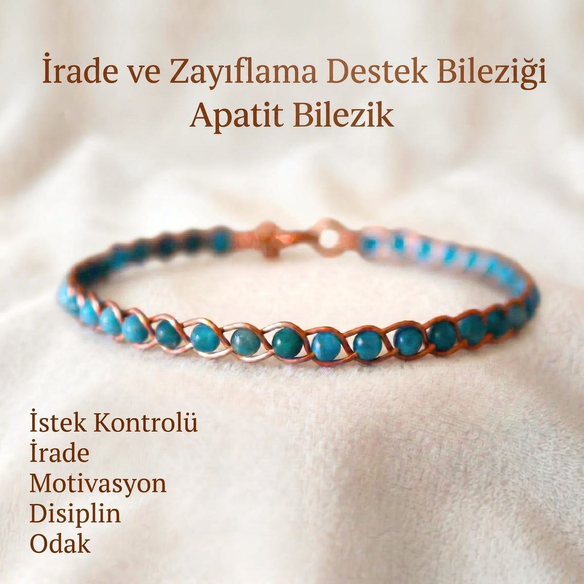 Örgü Model Apatit Oval Bilezik
