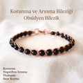 Örgü Model Obsidyen Oval Bilezik