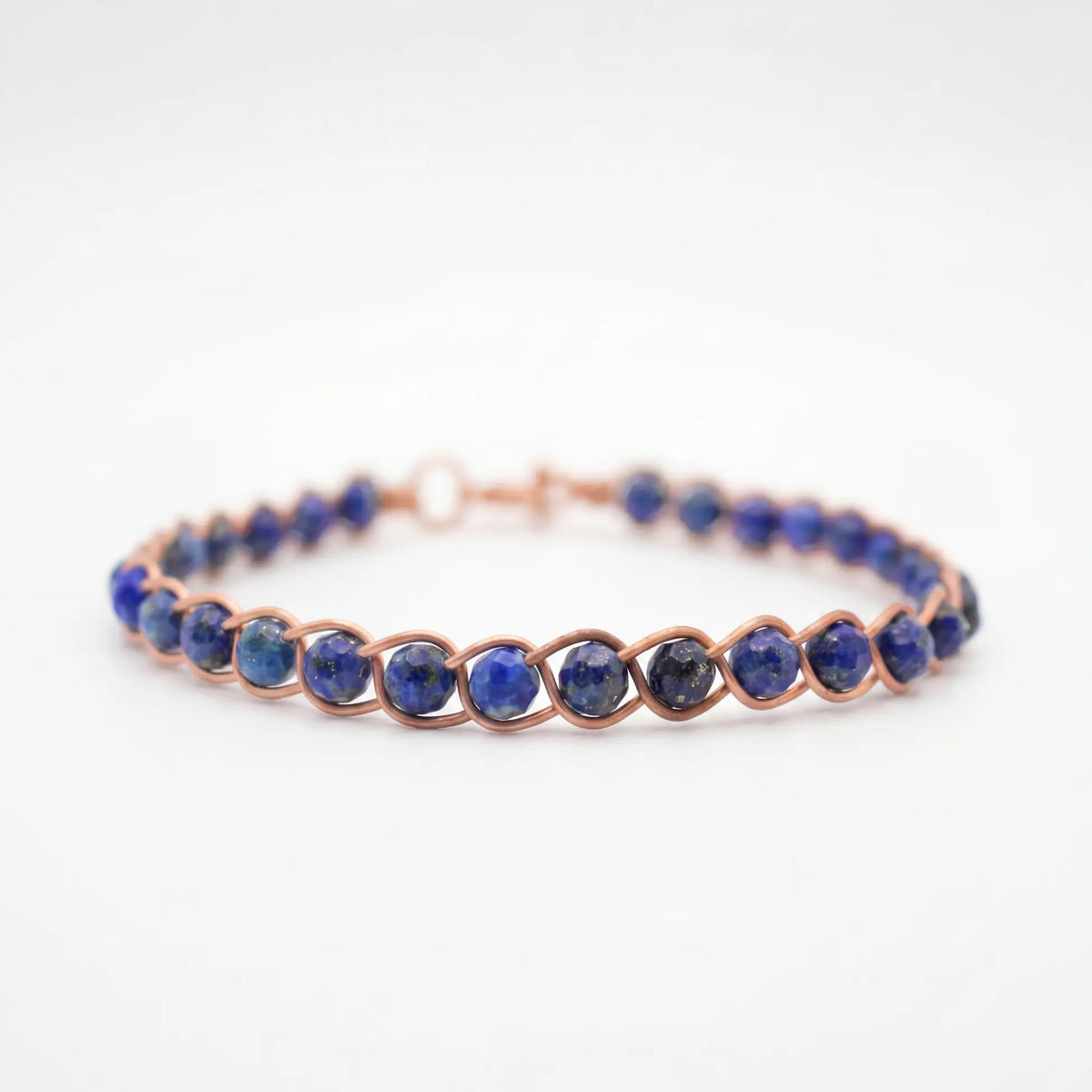 Örgü Model Lapis Lazuli Faset Kesim Bilezik