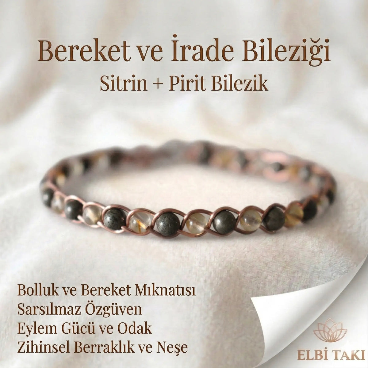 Bereket Bilezik (Sitrin+Pirit)