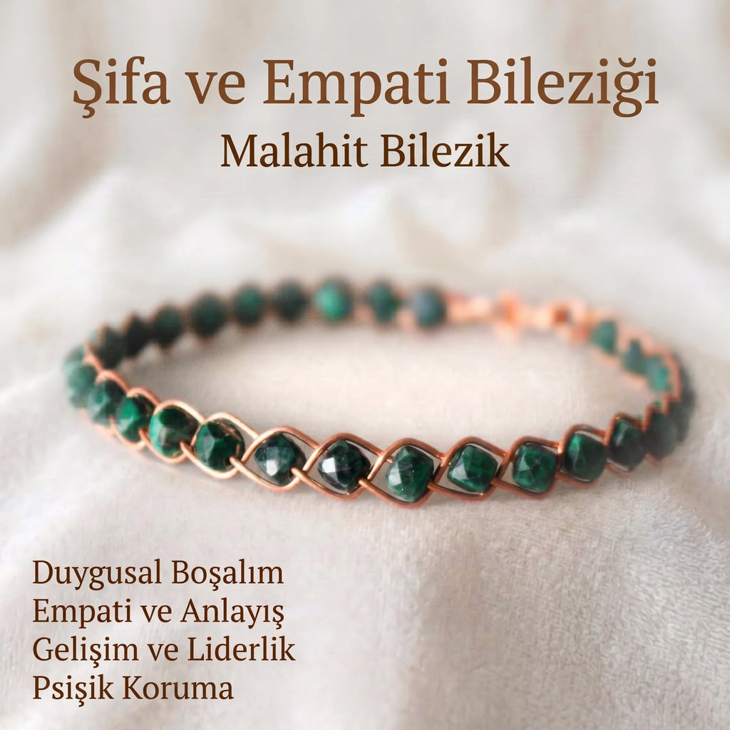 Örgü Model Malahit Küp Kesim Bilezik