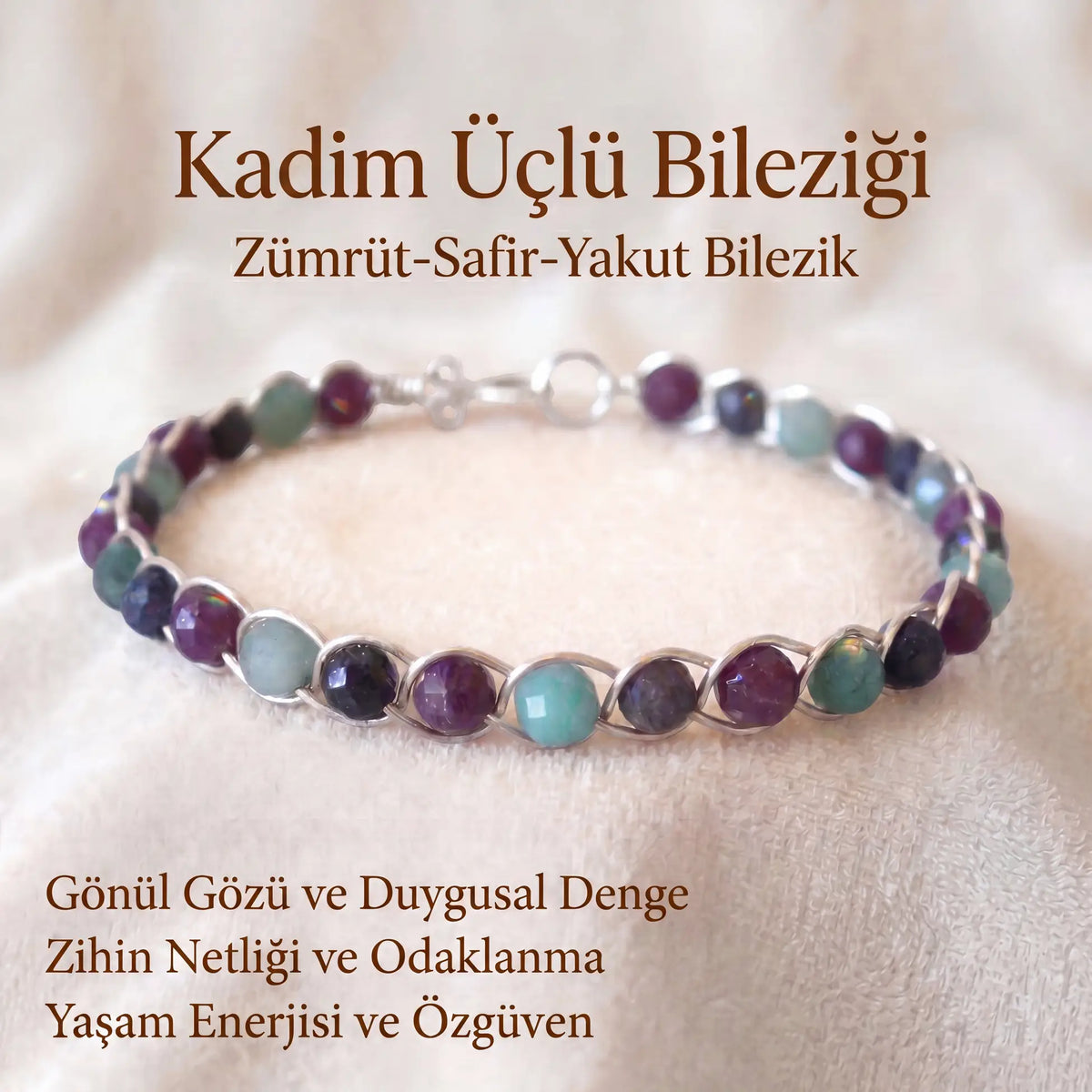 Zümrüt Safir Yakut Gümüş