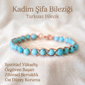 Örgü Model Turkuaz Oval Bilezik