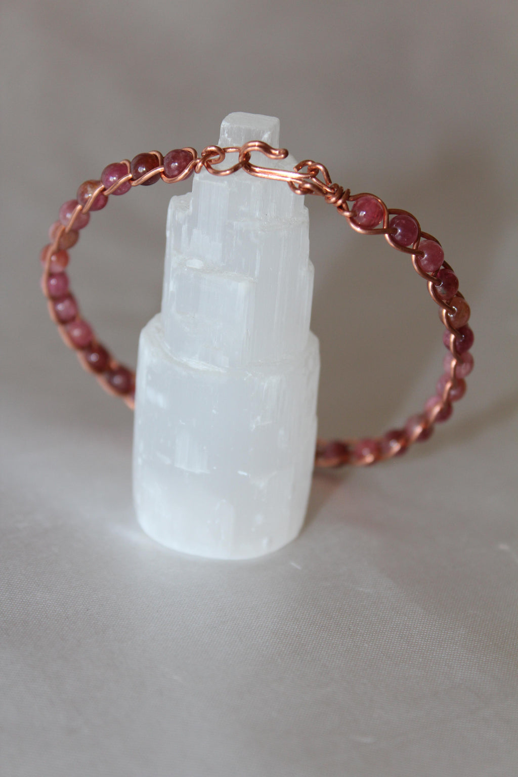 Örgü Model Pembe Turmalin Oval Kesim